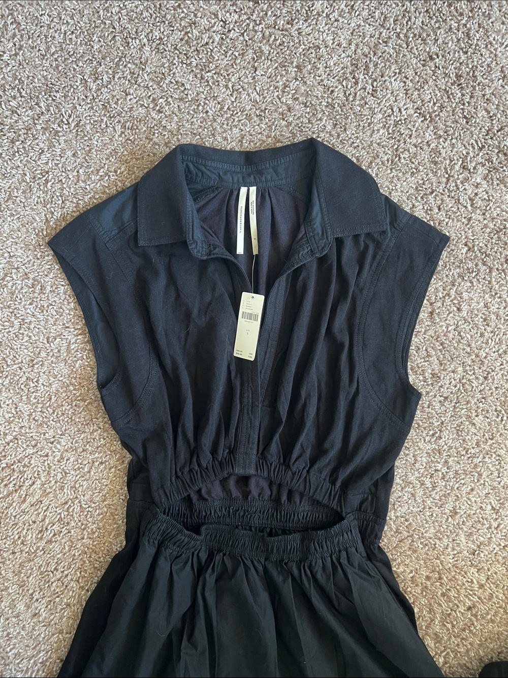 Anthropologie - NWT! - Black Sleeveless Cutout Shirt Dress - Picture 6 of 9